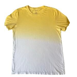 Sonoma Men T-shirt size S Yellow & White Short Sleeve Crew Neck